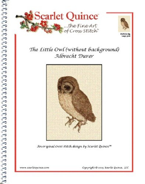 Scarlet Quince DUR003-Blg The Little Owl -without background- by Albrecht Durer Counted Cross Stitch Chart- Large Size Symbols Scarlet Quince DUR003-Blg The Little Owl -without background- by Albrecht Durer Counted Cross Stitch Chart- Large Size Symbols