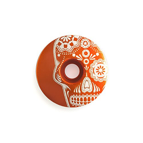 KustomCaps Sugar Skull -Through The Eye- 1 1/8inch Headset Cap Orange