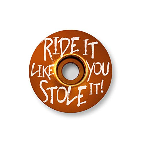 KustomCaps Ride It Like You Stole It 1 1/8inch Bicycle Headset Cap -Orange-
