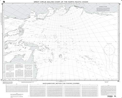 NGA Chart 56-Great Circle Sailing Chart of The North Pacific Ocean