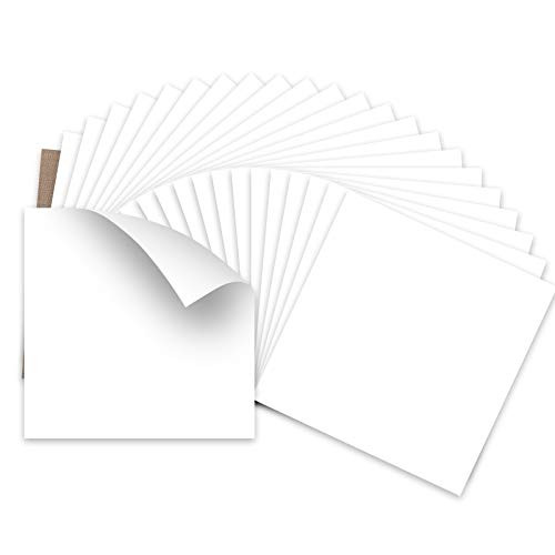HTVRONT White HTV Heat Transfer Vinyl Bundle- 24 Pack 12inchx12inch White Iron on Vinyl Sheets for T-Shirt -1 Teflon Sheet Included-- White PU HTV Vinyl Easy to Cut  and  Weed for Heat Vinyl Design