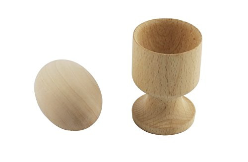 Leader Joy Montessori USA Montessori Materials Wooden Egg with Cup for Toddler
