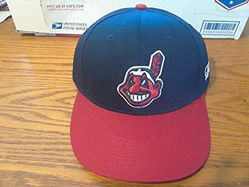 Youth FLAT BRIM Cleveland Indians Home Navy/Red Hat Cap MLB Adjustable