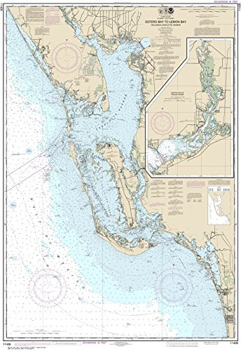 MapHouse NOAA Chart 11426 Estero Bay to Lemon Bay- Including Charlotte Harbor-Continuation of Peace River- 47.82inch X 32.94inch Paper Chart