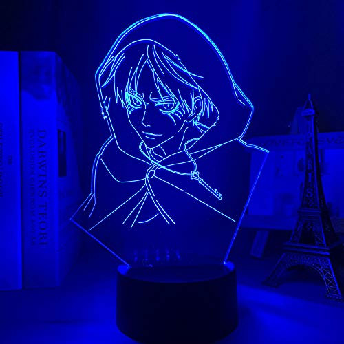 3D Anime lamp Anime 3D Lamp Attack on  and  Titan Eren Yeager for Bedroom Decoration Light Kids Gift Attack on  and  Titan LED Night Light Eren