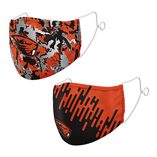 Top of the World NCAA Oregon State Beavers Unisex Team Color Digital Print Face Mask 2-Pack- Oregon State Beavers Orange- One Size -MTW_310 and 320- Top of the World NCAA Oregon State Beavers Unisex Team Color Digital Print Face Mask 2-Pack- Oregon State Beavers Orange- One Size -MTW_310 and 320-