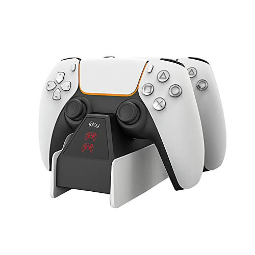 YEWNAIL PS5 Controller Charger-Charging Dock Station for Playstation 5 PS5 Controller- Fast Charging PS5 DualSence Remote Control Charging Station with Dual USB C Port and LED Indicators