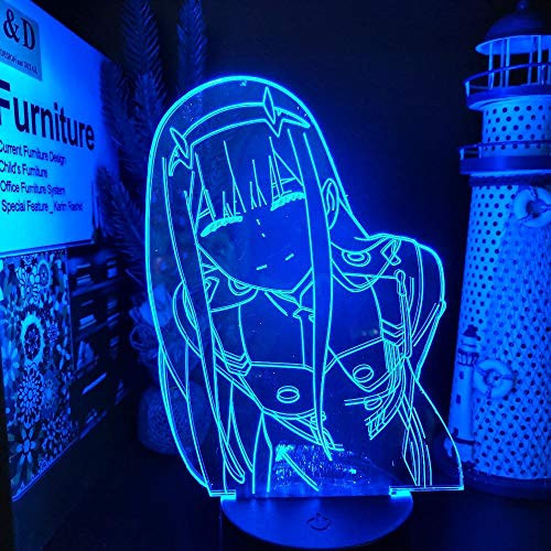 3D lamp Darling in The FRANXX Zero Two Anime Light Illusion Led