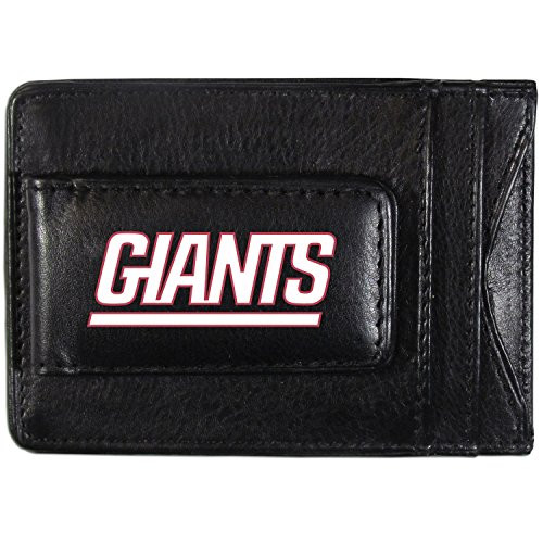 NFL New York Giants Logo Leather Cash  and  Cardholder- Black