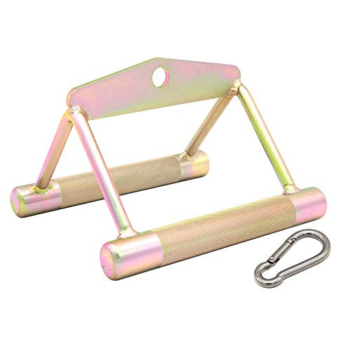 TIMFCBS Double D Handle Cable Attachments for Home Gym Accessories Triceps V Shaped Press Down Bar