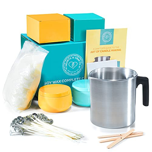 Complete Candle Making Kit - Candle Kit for Making Candles - Candle Kit for Soy Candle Kit to Make Your Own Candles Set - Candles Kit DIY Candle Making Kit - Hearts  and  Crafts