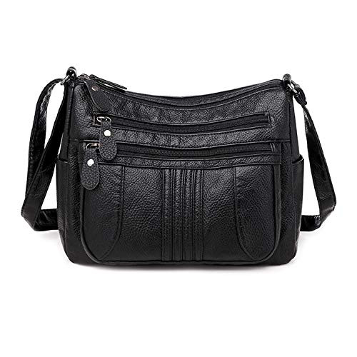 Oichy Crossbody Bags for Women Lightweight Medium Shoulder Bags Travel Multi Pocket Purses and Handbags Pocketbooks -Black1- Oichy Crossbody Bags for Women Lightweight Medium Shoulder Bags Travel Multi Pocket Purses and Handbags Pocketbooks -Black1-
