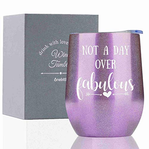 Not A Day Over Fabulous Gifts Wine Tumbler- Funny Birthday Gifts for Women- Purple Gifts for Purple Lovers- Perfect for Mom- Sister- Aunt- Best Friends- Boss Lady- Coworker- Mother's Day Not A Day Over Fabulous Gifts Wine Tumbler- Funny Birthday Gifts for Women- Purple Gifts for Purple Lovers- Perfect for Mom- Sister- Aunt- Best Friends- Boss Lady- Coworker- Mother's Day