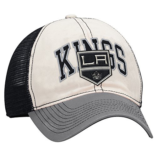 NHL Los Angeles Kings Men's Face-Off Flex Mesh Back Slouch Cap- Small/Medium- White