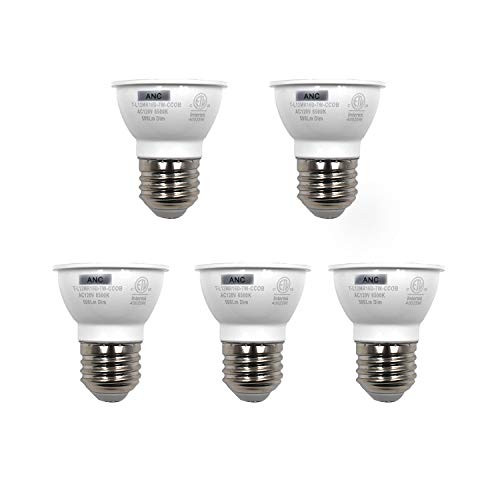 ANC PAR16 LED Bulb Dimmable Spotlight Bulb 7W LED Bulbs-50W Halogen Bulbs Equivalent--500 Lumens 6500K Cool White 35 Beam Angle Spot Bulb 5 Pack