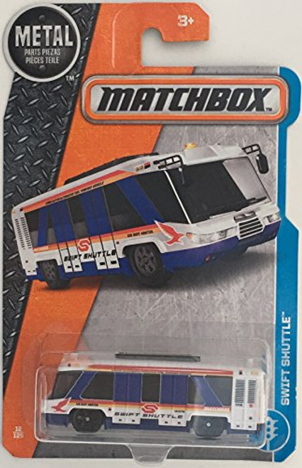 Matchbox 2017 MBX Adventure City Swift Shuttle -Bus- 12/125- White