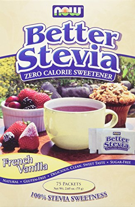 NOW Foods Better Stevia French Vanilla - 75 Packets -Pack of 1-