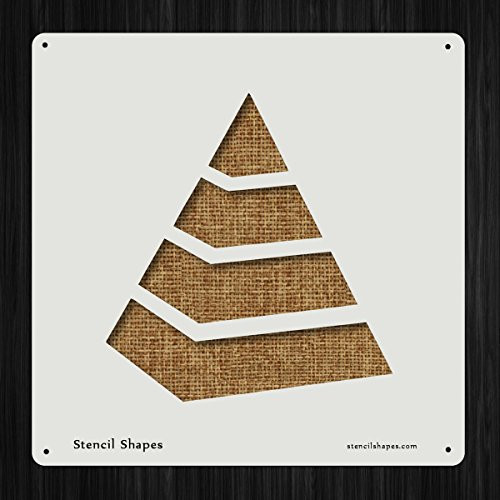 Pyramid Architecture Chart Layers Structure Style 17220 DIY Plastic Stencil Acrylic Mylar Reusable