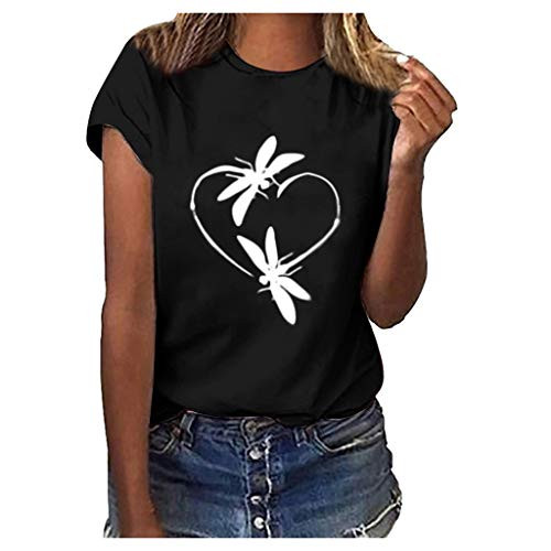 Ladies Tops and Blouses Long Sleeve Womens Casual Floral Stripe Print Patchwork Sleeveless T-Shirt Sexy Tops
