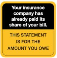 Doctor Stuff - File Folder Chart Labels- MAP5910- Your Insurance- Billing and Collection Designer Medical Labels- Orange/Black/White- 1-1/2inch x 1-1/2inch- 250 per Box