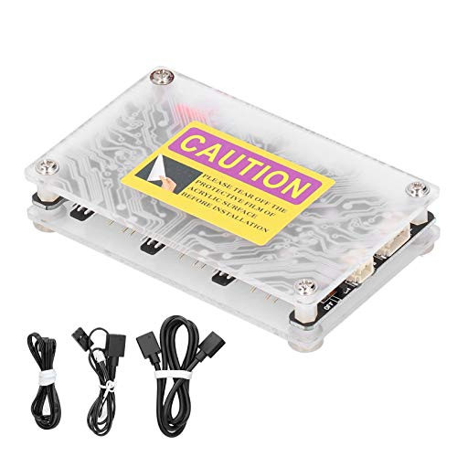 PWM Fan Hub Fan HUB Splitter Efficient PWM Chassis Fan Hub 5V for 4-Pin and 3-Pin Fans