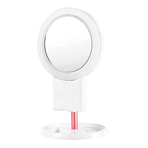 guiseniour Makeup Mirror Touch Screen Vanity Mirror with LED Brightness Adjustable Portable USB Rechargeable Cosmetic Mirror with Lights Wall Mount