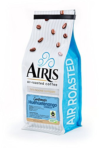 Fair Trade/Organic Guatemala Huehuetenango Coffee, Whole Bean, AIR ROASTED COFFEE by Airis Coffee Roasters (12oz)