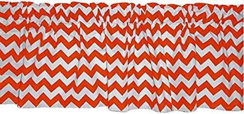 Baby Doll Bedding Chevron Window Valance- Orange