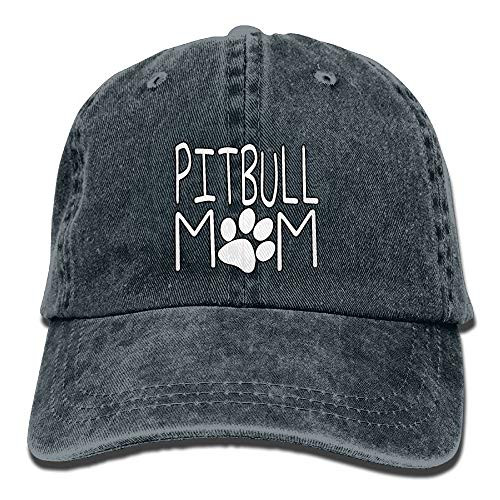 Pitbull Mom Unisex Baseball Cap Cotton Fits Men Women Washed Denim Adjustable Dad Hat