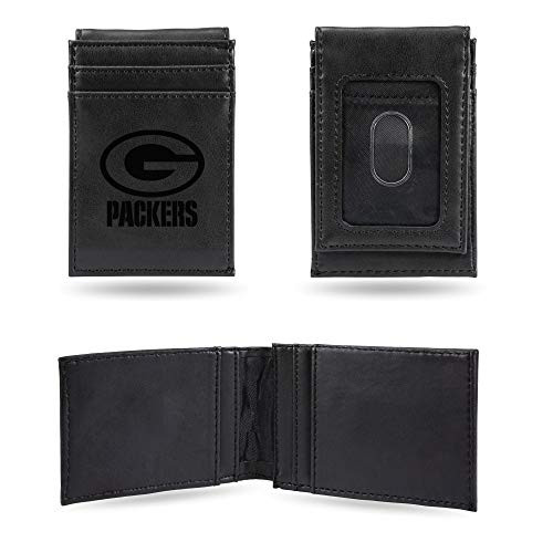 NFL Rico Industries Laser Engraved Front Pocket Wallet- Green Bay Packers- 2.75 x 4-inches
