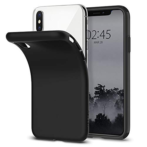 Spigen Liquid Crystal Designed for Apple iPhone Xs Case (2018) / Designed for Apple iPhone X Case (2017) - Matte Black