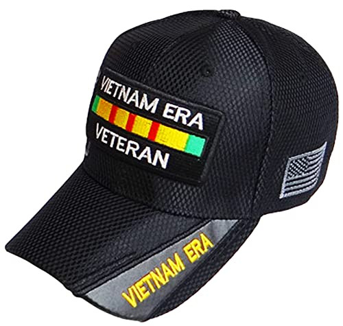 Vietnam ERA Veteran Cap w/Bumper Sticker Black Hat Army Navy Air Force Marine Vietnam ERA Veteran Cap w/Bumper Sticker Black Hat Army Navy Air Force Marine