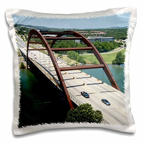3dRose Sandals On Beach Purple Green Sea Grape Pillow Case- 16 x 16