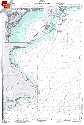 Paradise Cay Publications NGA Chart 21601- Morro De Puercos to Panama- Approx. Size 21inch x 31inch -Small Format Waterproof-