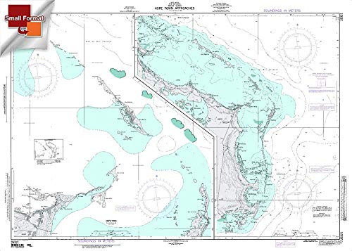 Paradise Cay Publications NGA Chart 26321- Hope Town and Approaches- Approx. Size 21inch x 30inch -Small Format Waterproof-