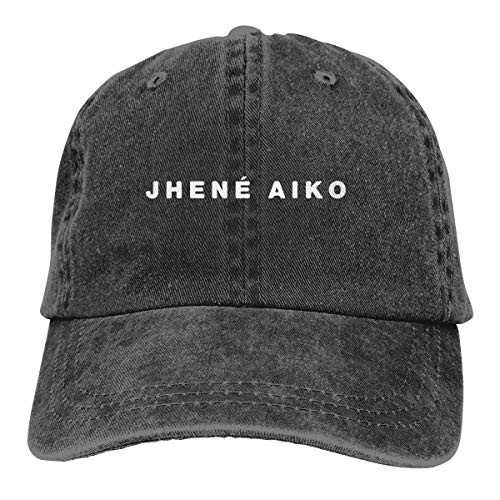 Jhene Aiko Hat Denim Washed Baseball Cap Dad Ball Hat Adjustable Trucker Cap for Men and Women Black