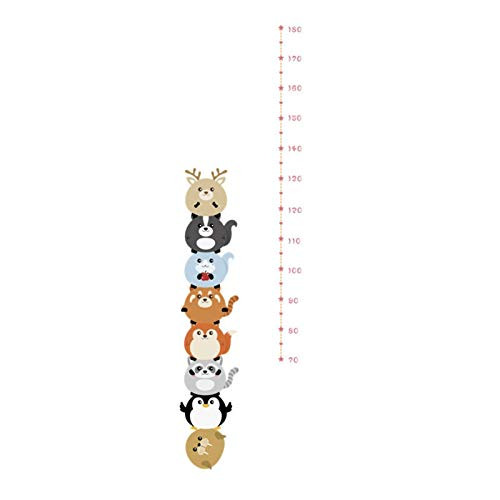 Wall Sticker Forest Animals Height Measure Wall Stickers for Kids Bedroom Nursery Height Ruler Growth Chart Room Decoration Poster Mural Beautiful and Stylish