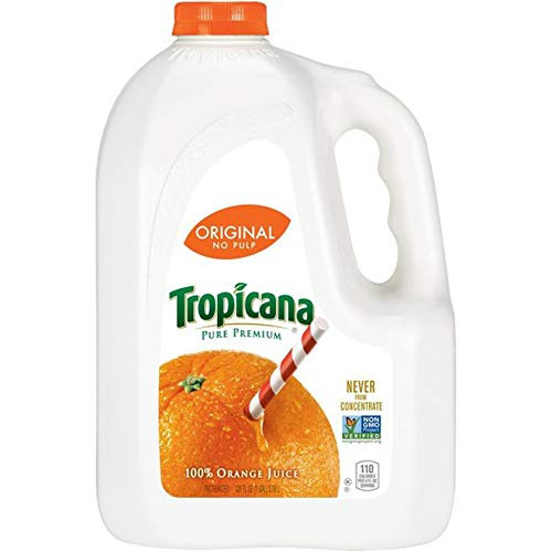 Evaxo Pure Premium Original No Pulp Orange Juice 128 fl oz .B