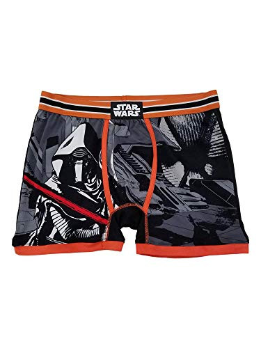 Star Wars Mens Black  and  Orange Kylo Ren Underwear Boxer Briefs Small