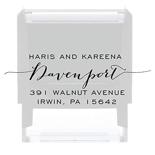 Custom Return Address Stamp | Calligraphy Stamp | Personalized | Self-Inking Return Address Stamper | Wedding Stamp | -5 Ink Colors to Choose Orange- Custom Return Address Stamp | Calligraphy Stamp | Personalized | Self-Inking Return Address Stamper | Wedding Stamp | -5 Ink Colors to Choose Orange-