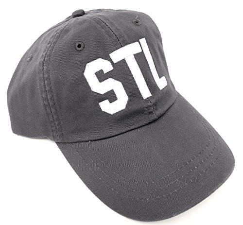 Custom Monogrammed STL St Louis Lambert International Airport Code Baseball Hat -Dark Grey-