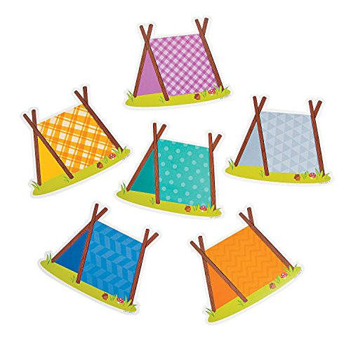 Fun Express Tent Shaped Cutouts 6inch - 36 Pieces - Educational and Learning Activities for Kids Fun Express Tent Shaped Cutouts 6inch - 36 Pieces - Educational and Learning Activities for Kids