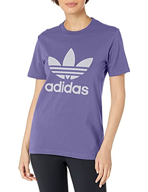 adidas Originals Women's Trefoil Tee- Light Purple- X-Small adidas Originals Women's Trefoil Tee- Light Purple- X-Small
