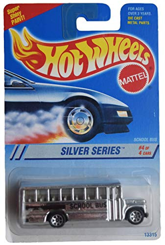 DieCast Hotwheels School Bus- Silver Series 4/4 7 Spoke