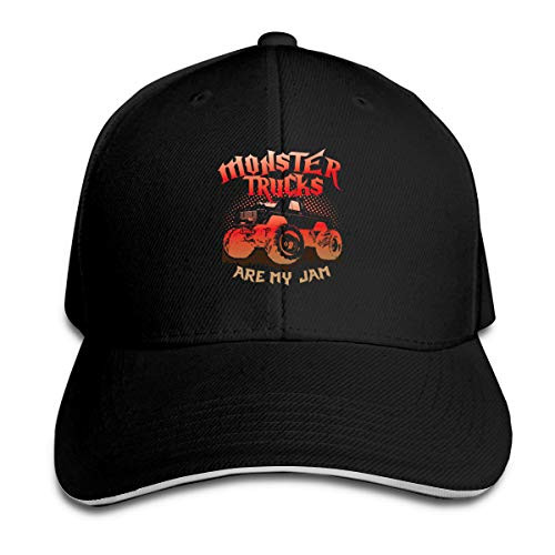 Baseball Cap Adjustable Unisex Dad Hat Monster Trucks are My Jam Black