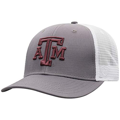 Top of the World Texas A and M Aggies Men's Top of the World BB Trucker Charcoal Icon Hat- Adjustable