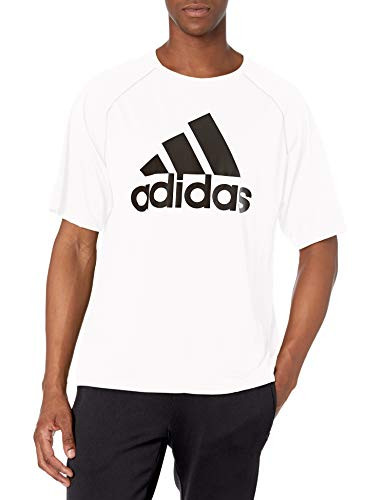 adidas mens Short Sleeve Clima Tee White/Black X-Large