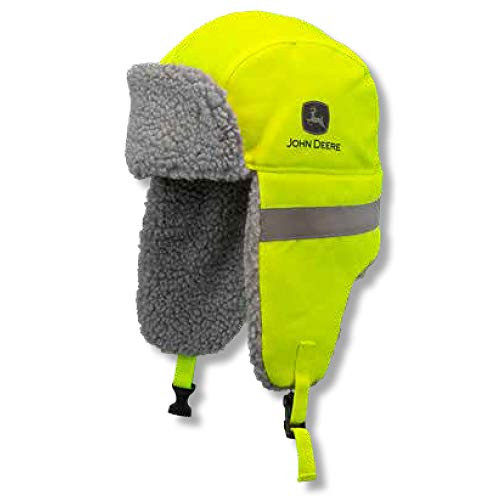 John Deere Mens Trapper Hat w/Sherpa Lining -High Vis-