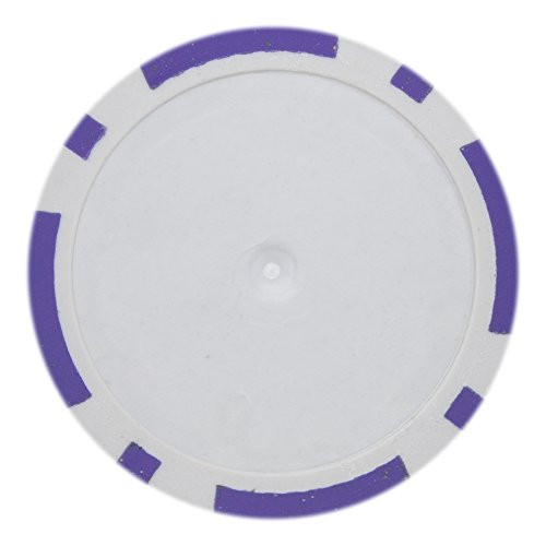 Brybelly 8 Stripe Poker Chip Heavyweight 14-Gram Clay Composite  Pack of 50 -Purple-