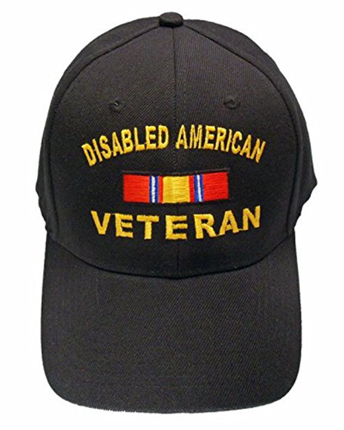 DAV Cap Disabled American Veteran Baseball Cap Black Hat Army Navy Marines DAV Cap Disabled American Veteran Baseball Cap Black Hat Army Navy Marines